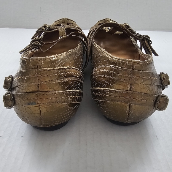 Frye Anna Crackled Leather Multi Strap Gold - Picture 2 of 13